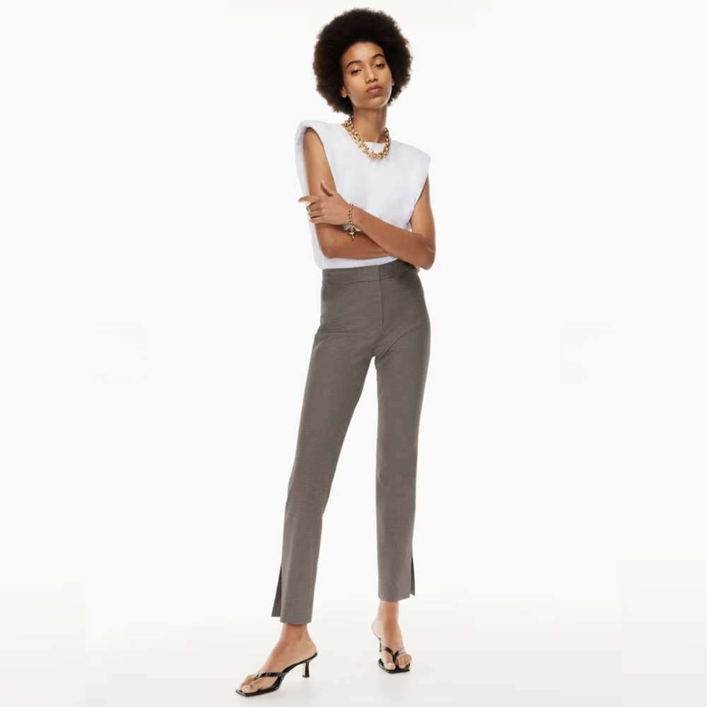 Babaton Aritzia Numero Houndstooth Ankle Slim Pants Size 6